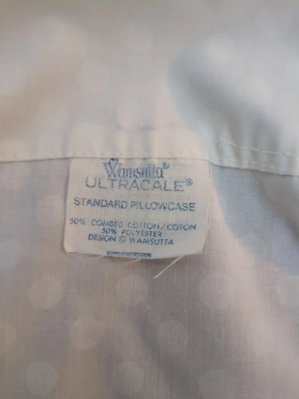 Vtg Wamsutta Ultracale Standard Pillowcase Set Yellow Floral Dot Print Cottage